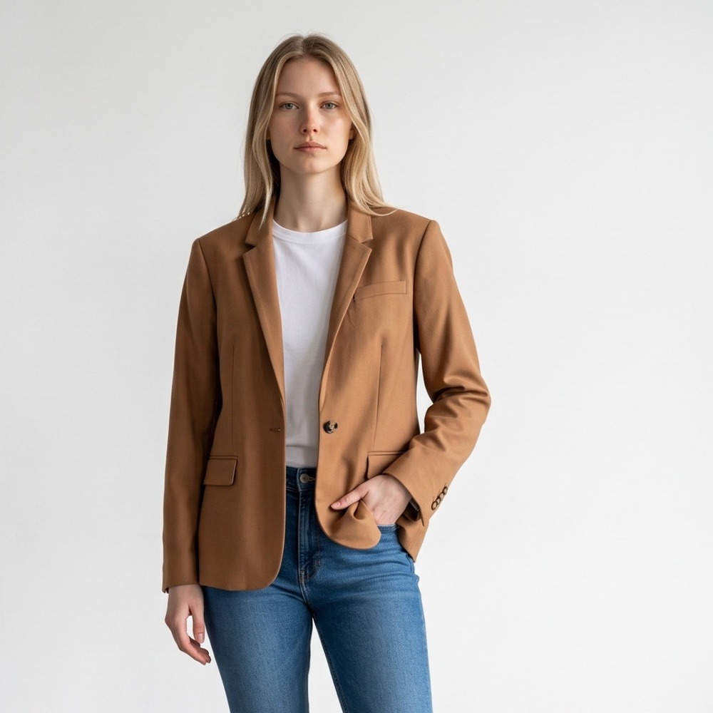J.crew Regent blazer in wool flannel Camel Brown Academia Preppy Fall Jacket